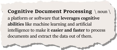 what is cognitive document processing