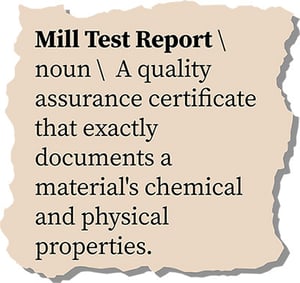 what is mill test report